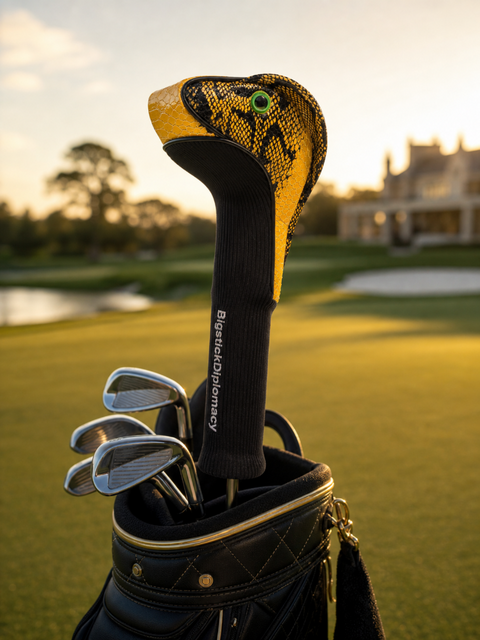 Cobra Strike Golf Headcover — Snake Skin, Unique Golf Gift for Men