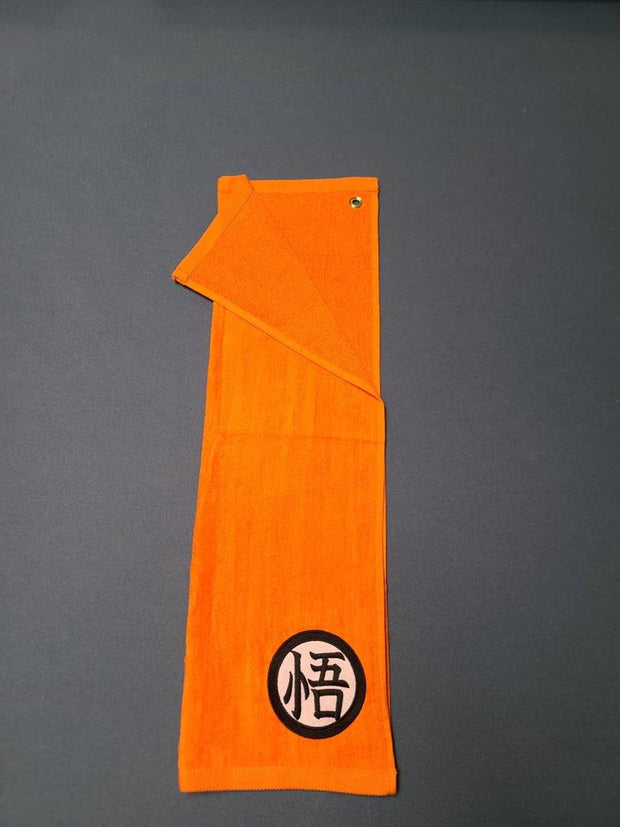 Orange Goku Kanji Golfbag Towel - BigstickDiplomacy